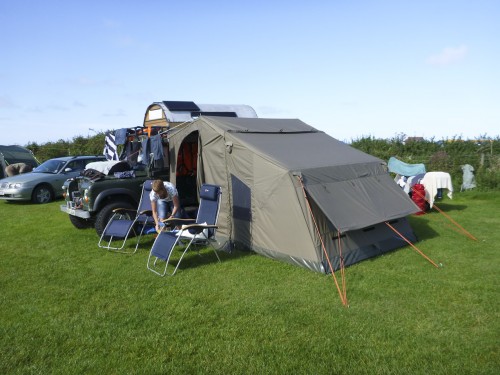 Oz tent gives much needed extra space.  Thanks to John Carroll for the 'tent' tip.