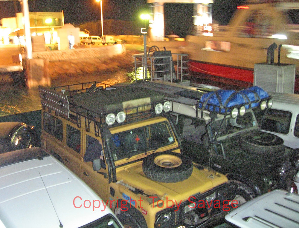 Ferry to Djerba.jpg (592.29 KiB) Viewed 5851 times On the small ferry in southern Tunisia with Camel Kev in R157 CDU crossing to the island of Djerba. 2001.